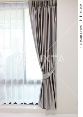Rope curtain, gray curtain With white light curtain 101030506