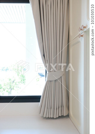 Rope curtain, gray curtain With white light curtain 101030510