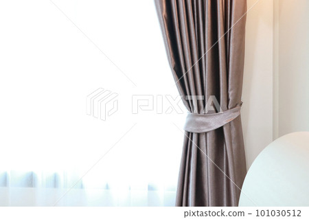Rope curtain, gray curtain With white light curtain 101030512