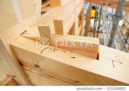 木結構木結構建築 梁、柱、屋架、榫 101030662