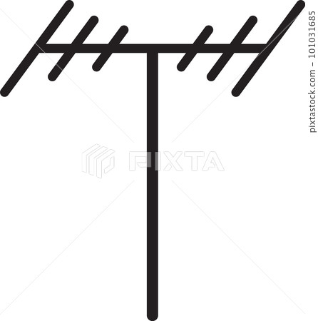 antenna icon on white background. television antenna for receiving tv signal sign. flat style. antenna icon on white background. television antenna for receiving tv signal sign. flat style. 101031685