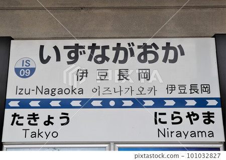 Izunagaoka Station Station name sign 101032827