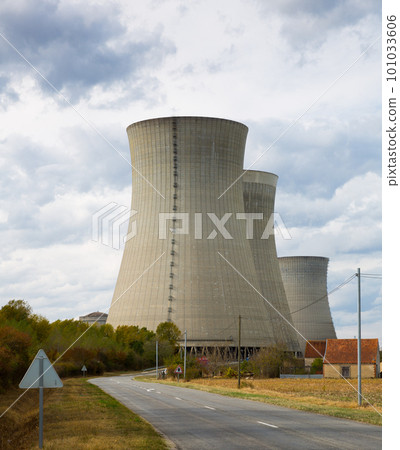 Dampierre nuclear power plant view Dampierre nuclear power plant view 101033606