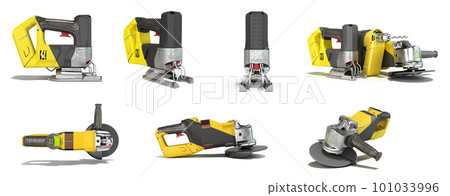 modern portable construction tool presentation of the object 3d render on white 101033996