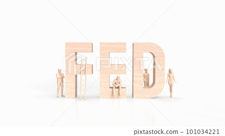 The wood tex fed and figure on white background 3d rendering The wood tex fed and figure on white background 3d rendering 101034221