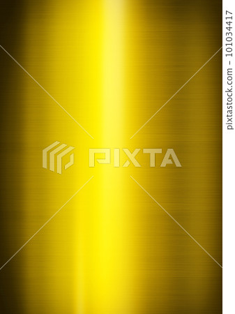 Yellow gold shiny brushed metal. Vertical background texture 101034417