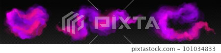 Magic purple powder and smoke cloud vector effect Magic purple powder and smoke cloud vector effect 101034833