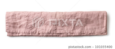 folded pink cotton napkin folded pink cotton napkin 101035400