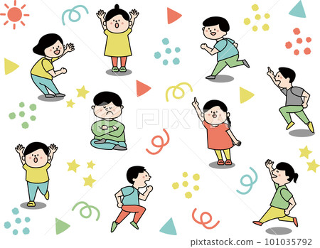 Illustration set of cute & fun toddlers and children Illustration set of cute & fun toddlers and children 101035792