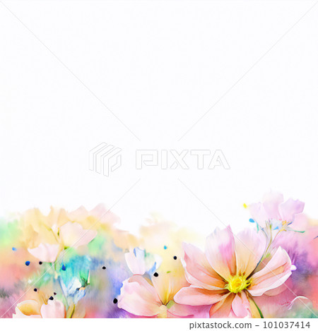 Cosmos background drawing by watercolor 101037414