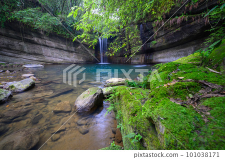 Wanggu Waterfall is a good place to escape the heat in summer. 101038171