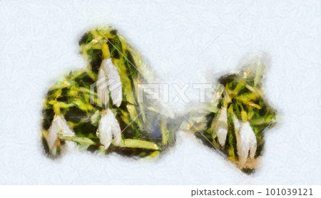 Snowdrops digital painting Snowdrops digital painting 101039121