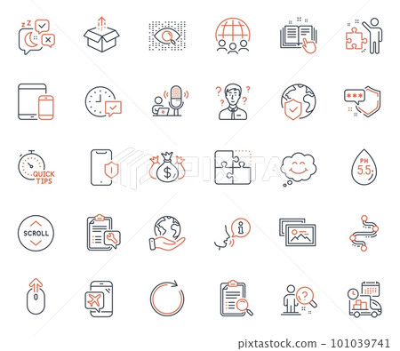Technology icons set. Included icon as Save planet, Mobile devices and Puzzle web elements. Sleep, Flight mode, Spanner icons. Photo album, Synchronize, Technical documentation web signs. Vector Technology icons set. Included icon as Save planet, Mobile devices and Puzzle web elements. Sleep, Flight mode, Spanner icons. Photo album, Synchronize, Technical documentation web signs. Vector 101039741