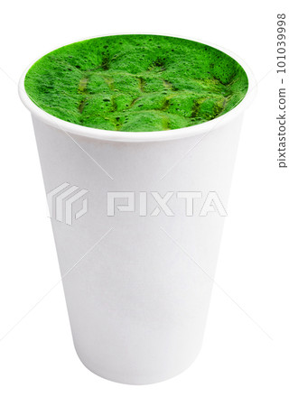 Matcha green tea isolated on white Matcha green tea isolated on white 101039998