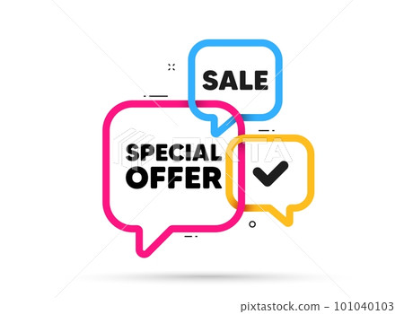 Special offer tag. Ribbon bubble chat banner. Discount offer coupon. Sale sign. Advertising Discounts symbol. Special offer adhesive tag. Promo banner. Vector Special offer tag. Ribbon bubble chat banner. Discount offer coupon. Sale sign. Advertising Discounts symbol. Special offer adhesive tag. Promo banner. Vector 101040103