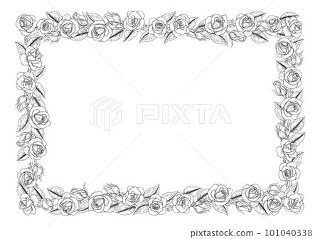 Roses Rose Flower Border Flowers Vintage Frame Roses Rose Flower Border Flowers Vintage Frame 101040338