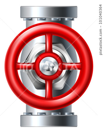 Pipe Wheel Industrial Pipeline Valve Icon Pipe Wheel Industrial Pipeline Valve Icon 101040364
