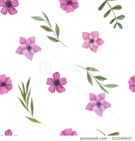 seamless floral print floral pattern watercolor flowers 101040607