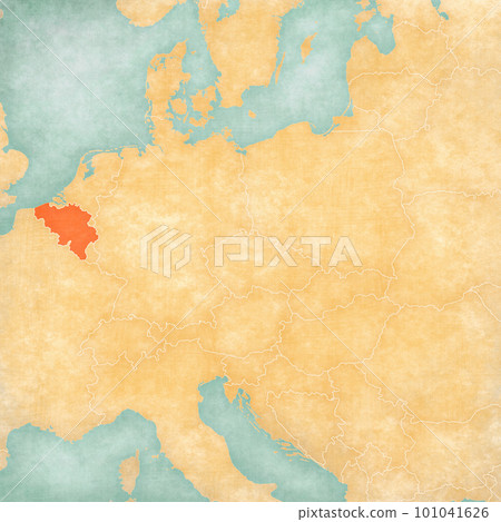 Map of Central Europe - Belgium 101041626