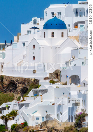 Santorini, Greece houses and churches 101042396