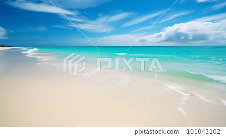 白色沙子海灘和藍色海 白色沙子海灘和藍色海 101043102