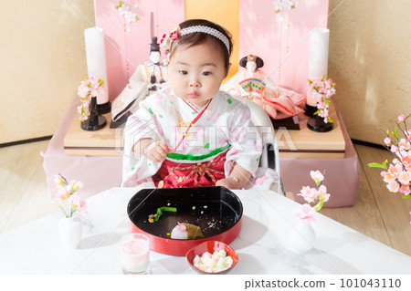 New Year's Eve Meal Girls celebrating Hinamatsuri New Year's Eve Meal Girls celebrating Hinamatsuri 101043110