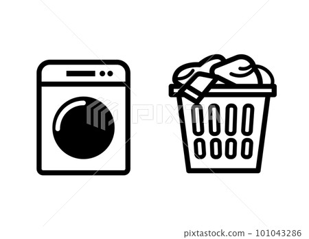 洗衣機洗滌籃圖標 洗衣機洗滌籃圖標 101043286