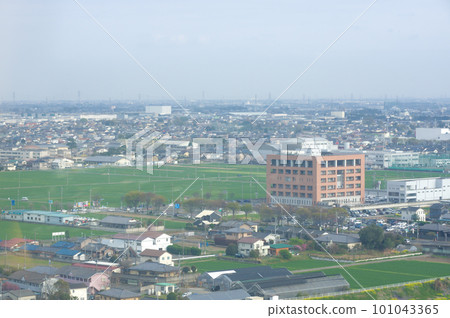 Isesaki Police Station and cityscape seen from the Ferris wheel Isesaki Police Station and cityscape seen from the Ferris wheel 101043365