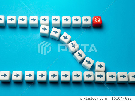 Use plan B. Avoid the end and continue on an alternate path. Fallback option. Use a second chance. Learns from the mistakes of others. Anticipate next steps. Revise strategy. Try a different approach. 101044685