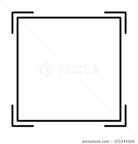 Square frame shape icon, vertical decorative vintage border doodle element for simple banner design in vector illustration. Square frame shape icon, vertical decorative vintage border doodle element for simple banner design in vector illustration. 101044906