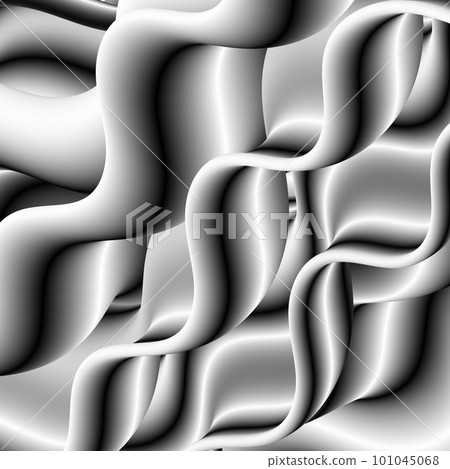 Abstract black and white body wave. Wave pattern. Design element. 101045068