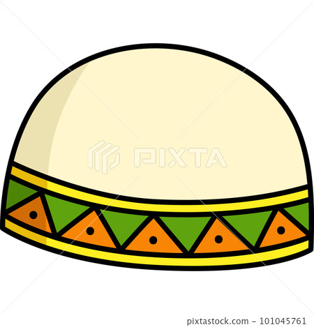Muslim Skull Cap Cartoon Colored Clipart  101045761