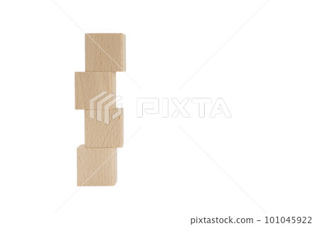 4 stacked blocks building blocks no letters white background 101045922