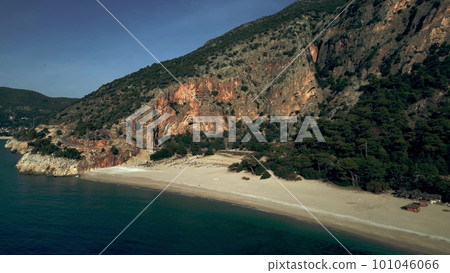 Aerial view of the Kidrak beach in Oludeniz, Turkey Aerial view of the Kidrak beach in Oludeniz, Turkey 101046066