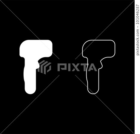 Contactly thermometer pyrometer medical digital non-contact infrared for measure body ambient temperature without contact prevention of coronavirus disease electronic safety concept set icon white Contactly thermometer pyrometer medical digital non-contact infrared for measure body ambient temperature without contact prevention of coronavirus disease electronic safety concept set icon white 101046287