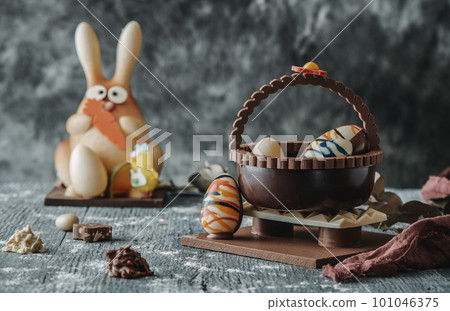 chocolate figures as spanish mona de pascua 101046375