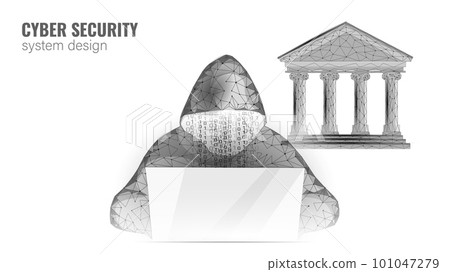 3D banking system failure crisys. Low poly financial international collapse problem risk. Investment economy fail vector illustration 101047279
