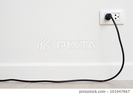 Close Up the electrical power socket and plug socket on wall. Close Up the electrical power socket and plug socket on wall. 101047667