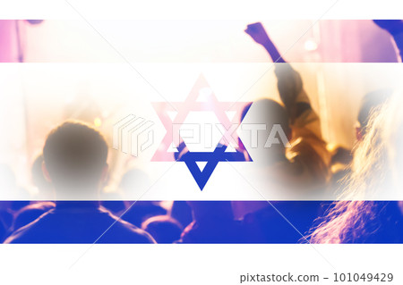 Protests Israel Tel Aviv. Israel flag. Protest in Israel 2023. Rise hand. Defense minister. Out of focus Protests Israel Tel Aviv. Israel flag. Protest in Israel 2023. Rise hand. Defense minister. Out of focus 101049429