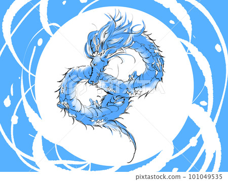 swimming blue dragon swimming blue dragon 101049535