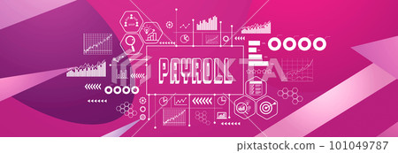 Payroll Theme On Geometric Pattern Background - Stock Illustration 