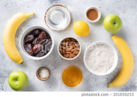 flat lay composition with ingredients for vegan baking flat lay composition with ingredients for vegan baking 101050253