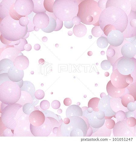 abstract pattern with pink and white balls or precious pearls. Glossy realistic ball. 3d vector illustration. eps 10 101051247