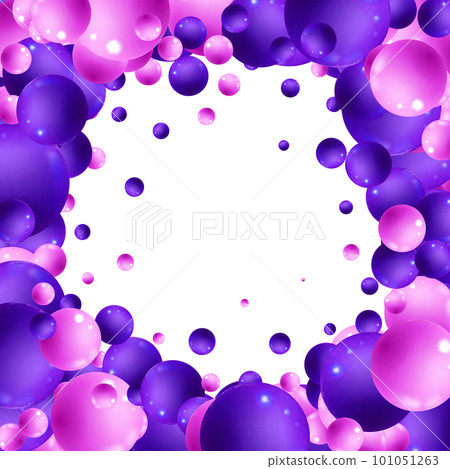 Pink and purple realistic 3d balls with shadow. Design element. eps 10 101051263