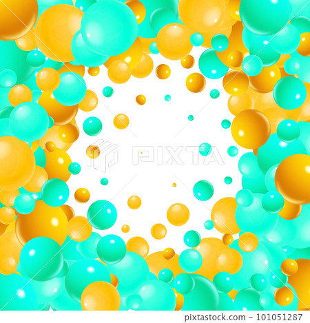 Nature, colorful, multicolored sea pearl background with small and big pearls isolated on transparent background. eps 10 101051287
