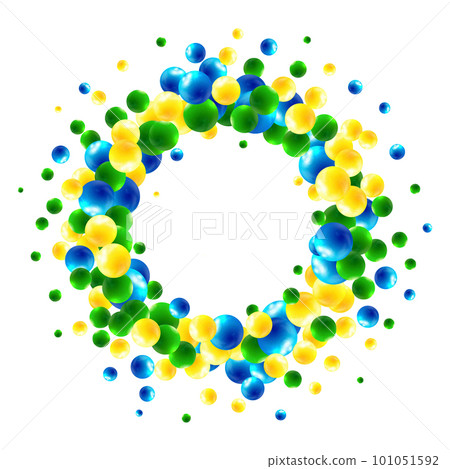 Abstract Flying Spheres Background. Sweet Candy. Colorful Realistic Glossy Balls. Vector illustration. eps 10 101051592