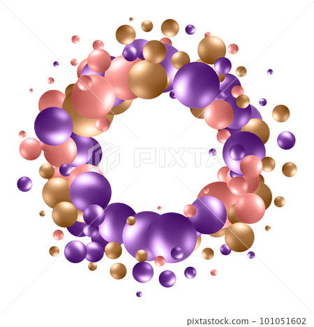 Abstract Flying Spheres Background. Sweet Candy. Colorful Realistic Glossy Balls. Vector illustration. eps 10 101051602