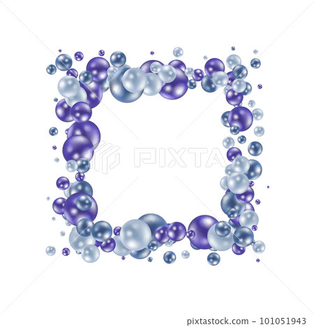 Background with render 3d color balls. Round Sphere of geometric objects, pearl made of metal and plastic. Template with social media story, social networks. vector illustration. Blue frame. eps 10 Background with render 3d color balls. Round Sphere of geometric objects, pearl made of metal and plastic. Template with social media story, social networks. vector illustration. Blue frame. eps 10 101051943