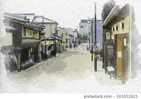 松阪商人的水彩風格松坂街景 三重縣松阪市 松阪商人的水彩風格松坂街景 三重縣松阪市 101052025