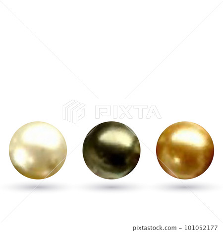 Set of colored pearls. Pearl jewels. eps 10 Set of colored pearls. Pearl jewels. eps 10 101052177